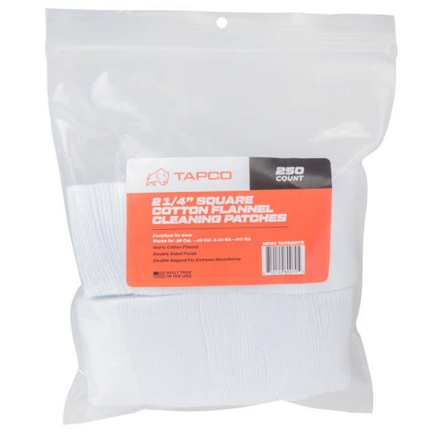 Tapco 2-1/4in Square Patches - Pack of 250 .38 Caliber - .45 Caliber
