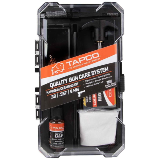 Tapco .38 Caliber/.357 Caliber/9mm Luger Handgun Clean Kit Black