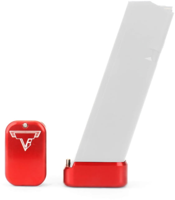 an Tactical Innovations Base Pad For Glock 9mm/.40 Competition Magazine Red 0 Ammo
