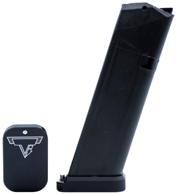 an Tactical Innovations Base Pad For Glock 9mm/.40 Competition Magazine Black Ammo