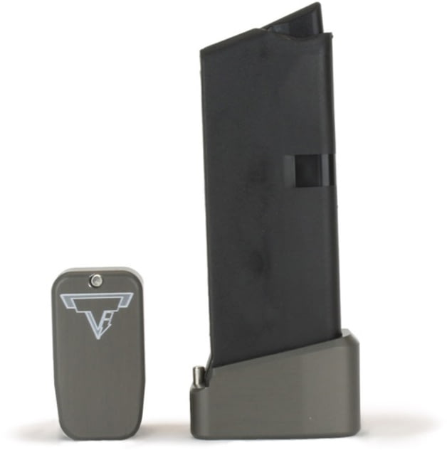 Taran Tactical Innovations Firepower Base Pad for Glock 43 2 Round Titanium Gray 2 - Taran Tactical Innovations
