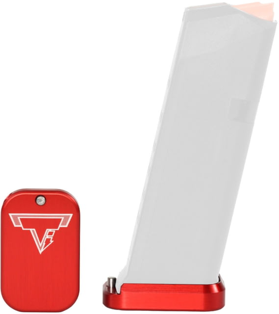 Taran Tactical Innovations Base Pad For Glock +0 9/40 Double Stack Red - Taran Tactical Innovations
