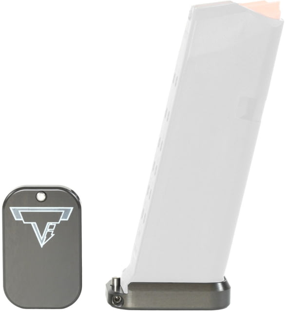 Taran Tactical Innovations Base Pad For Glock +0 9/40 Double Stack Titanium Gray - Taran Tactical Innovations