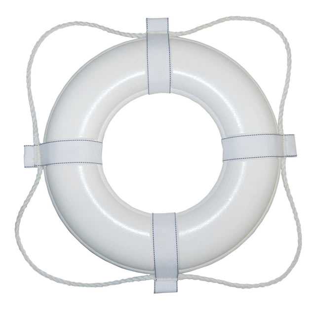 Taylor Made Foam Ring Buoy - 30" - White w/White Rope
