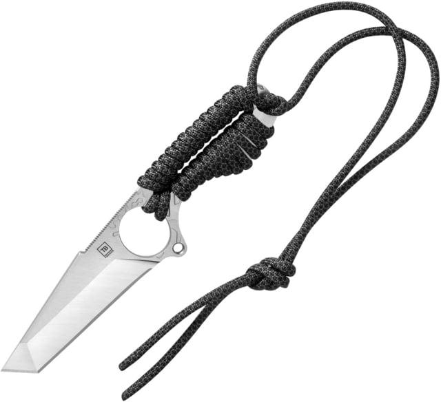 TB Outdoor S-Neck French Army Knife 6.38in Overall 3in Satin Nitrox Steel Tanto Blade Black Paracord Wrapped Handle Kydex Sheath - Tb Outdoor