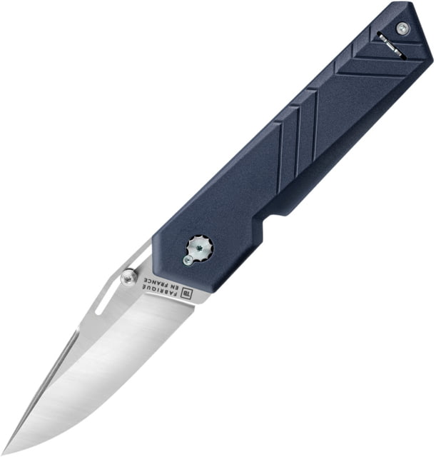 TB Outdoor Unboxer EDC Folding Knife 4.25in Closed 3in Satin Nitrox Steel Blade Blue Smooth Pa6 Handle - Tb Outdoor
