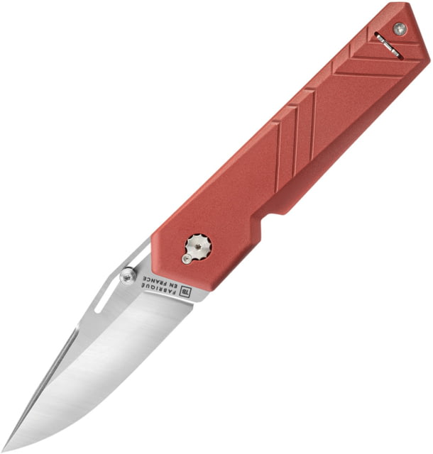 TB Outdoor Unboxer EDC Folding Knife 4.25in Closed 3in Satin Nitrox Steel Blade Red Smooth Pa6 Handle - Tb Outdoor