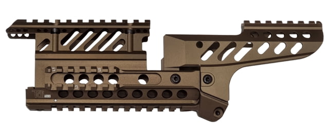 Tdi Arms X47K-F Universal 5 Rails System Short Tail AK Handguard FDE/Khaki - Tdi Arms