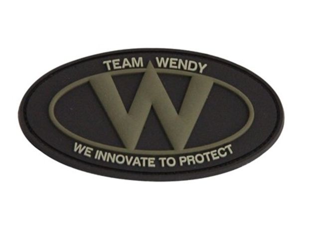 Team Wendy 'W'' Logo Patch 2in x 3in Brown - Team Wendy