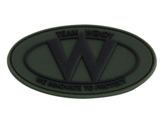 Team Wendy 'W'' Logo Patch 2in x 3in Green - Team Wendy