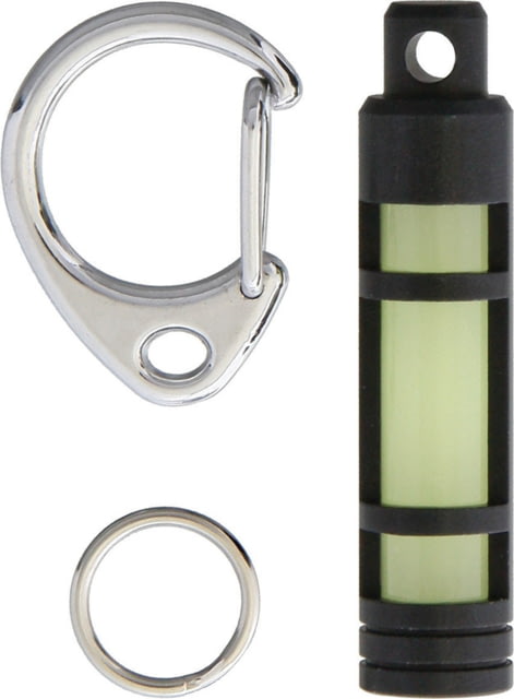 TEC Accessories Embrite Glow Fob Anodized Aircraft Grade Aluminum Keyring Black Black