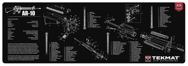 TekMat AR10 Gun Cleaning Mat, TEK-R44-AR10 by USA TekMat Gunsmithing Shooting Bench Mats