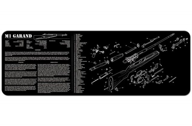 TekMat M1 Garand Gun Cleaning Mat,12x36in, Black 36-M1GARAND by USA TekMat Gunsmithing Shooting Bench Mats