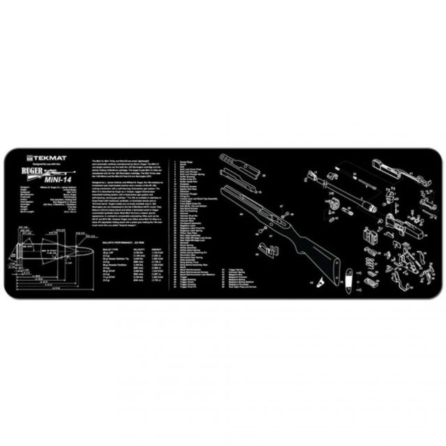 TekMat Ruger Mini 14 Gun Cleaning Mat,12x36in, Black 36-MINI14 by USA TekMat Gunsmithing Shooting Bench Mats