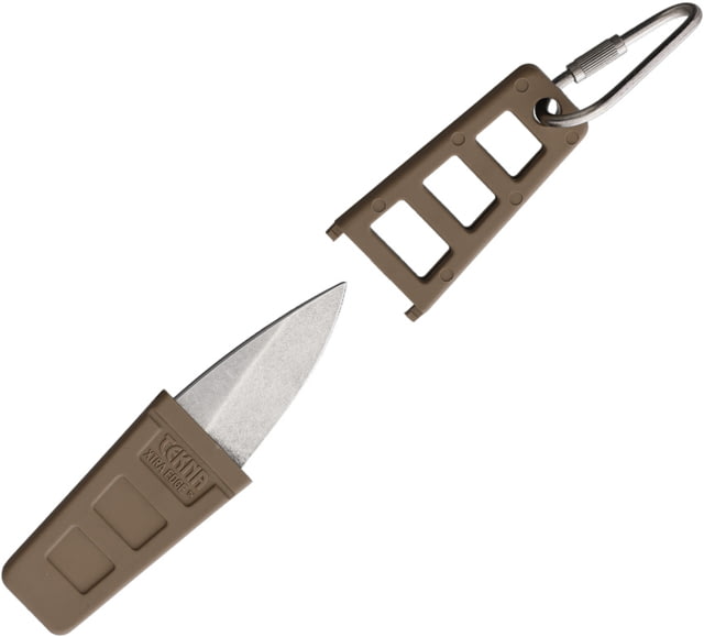 Tekna Xtra Edge Tan Fixed Blade Knife 3.5in Overall 1.38in Satin 420HC Stainless Steel Blade Tan Teknalon CFTRP Handle/Sheath - Tekna