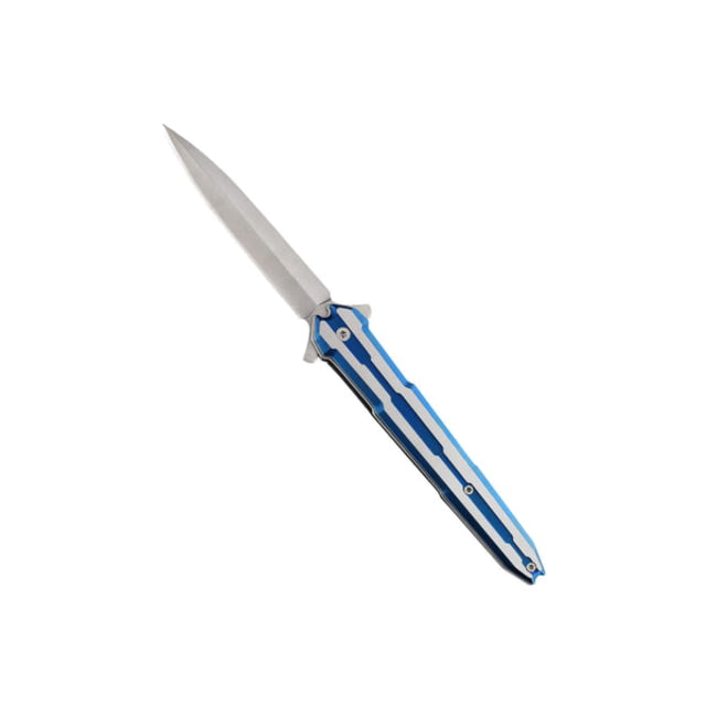 Tekto Arcturus Folding Knife 3.70in 440C Steel Single-Edge Dagger Aluminum Alloy Handle Blue - Tekto