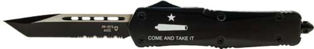 Templar Knife Gen II Come And Take It AROTF Automatic Folding Knife 3.5in D2 Tanto Blade Serrated Black Finish Black Handle - Templar Knife