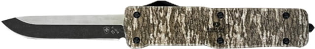 Templar Knife Premium Lightweight Large OTF Automatic Folding Knife 3.55in D2 Drop Point Blade Black Finish Mossy Oak Bottomland Handle - Templar Knife