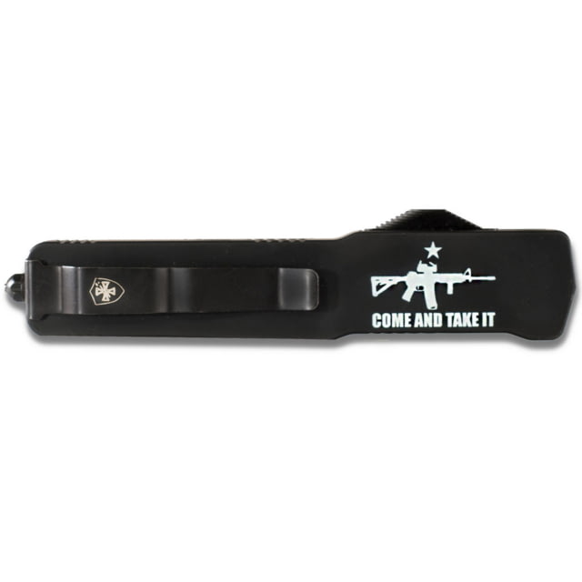 Templar Knife Premium Lightweight Slim Come And Take It OTF Knife 3in Aluminum Tanto Serrated Black D2 AR-15 - Templar Knife