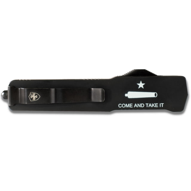Templar Knife Premium Lightweight Slim Come And Take It OTF Knife 3in Aluminum Tanto Black D2 - Templar Knife