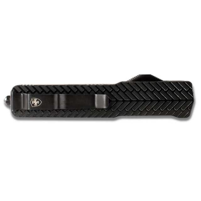 Templar Knife Premium Lightweight Slim Herringbone OTF Knife 3.25in Aluminum Dagger Black D2 - Templar Knife