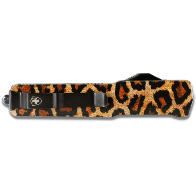 Templar Knife Premium Lightweight Slim Leopard OTF Knife 3.25in Aluminum Dagger Black D2 - Templar Knife