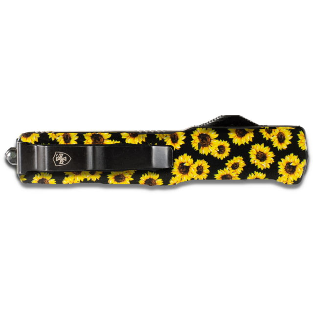 Templar Knife Premium Lightweight Slim Sunflower OTF Knife 3.25in Aluminum Tanto Black D2 - Templar Knife