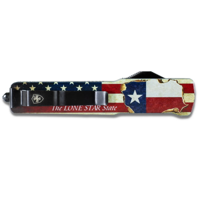 Templar Knife Premium Lightweight Slim Texan OTF Knife 3.25in Aluminum Drop Black D2 - Templar Knife