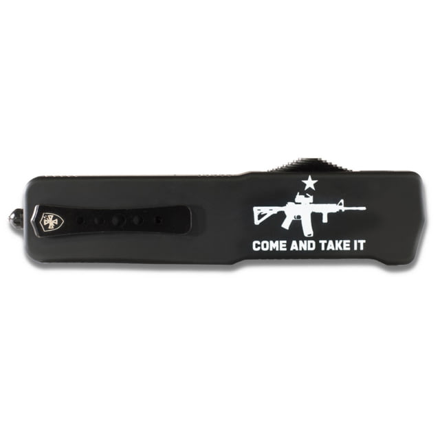 Templar Knife Premium Lightweight Small Come And Take It OTF Knife 3in Aluminum Tanto Serrated Black D2 AR-15 - Templar Knife