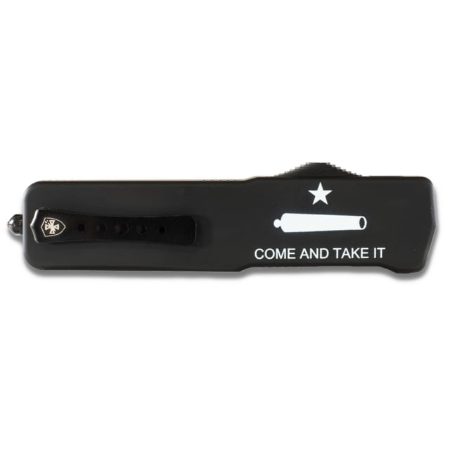 Templar Knife Premium Lightweight Small Come And Take It OTF Knife 3in Aluminum Drop Black D2 - Templar Knife