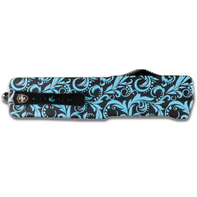 Templar Knife Premium Lightweight Maiden Teal OTF Knife 3.55in Aluminum Dagger Serrated Black D2 - Templar Knife
