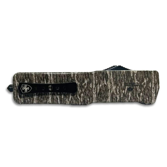 Templar Knife Premium Lightweight Slim OTF Automatic Folding Knife 3.16in D2 Drop Point Blade Black Finish Mossy Oak Bottomland - Templar Knife