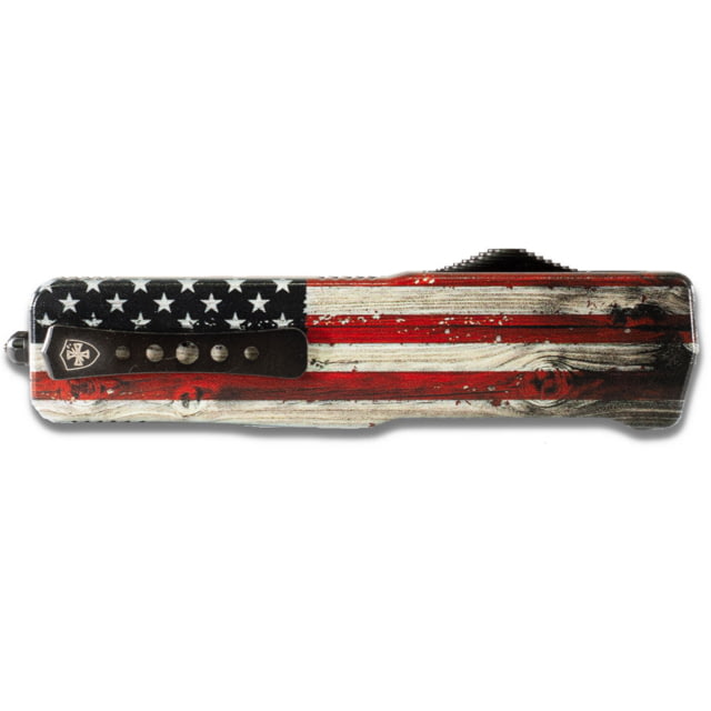 Templar Knife Premium Lightweight Wood US Flag OTF Knife 3.25in Aluminum Dagger Black D2 - Templar Knife
