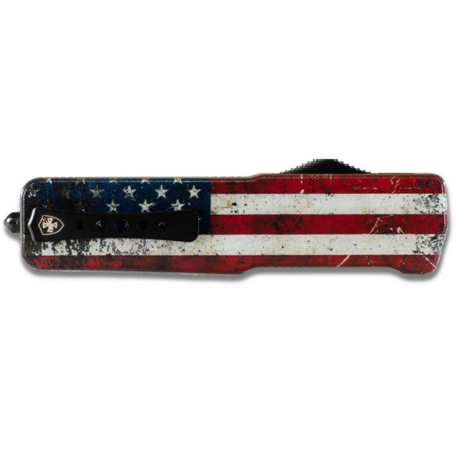 Templar Knife Premium Weighted Small Zinc US Flag OTF Knife 3in Tanto Black D2 - Templar Knife
