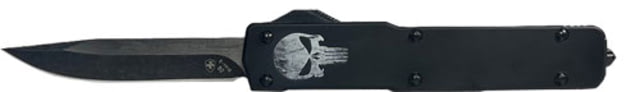 Templar Knife Premium Lightweight Slim Fallen OTF Automatic Folding Knife 3.25in D2 Drop Point Blade Black Finish Aluminum Handle - Templar Knife