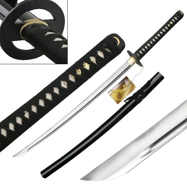 Ten Ryu Fixed Blade 40.5in Carbon Steel Blade Black Cotton Wrapped Handle