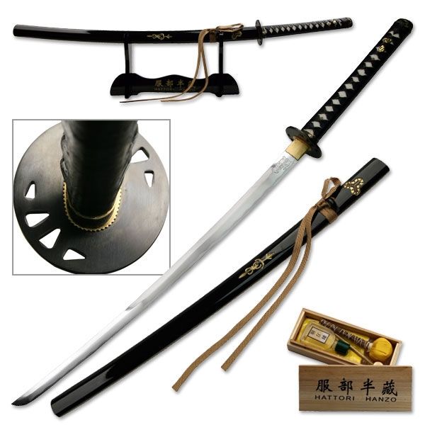 Ten Ryu Fixed Blade 41in Carbon Steel Blade Black Cotton Wrapped With Real Ray Skin Handle
