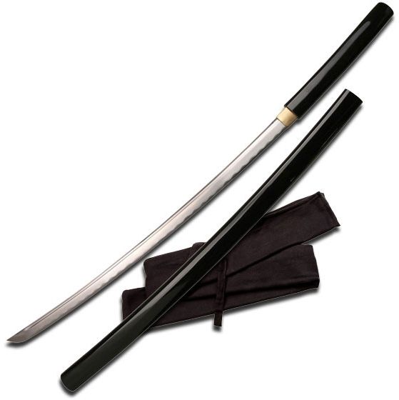 Ten Ryu Fixed Blade 41in Carbon Steel Blade Black Wood Handle