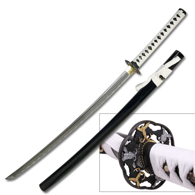 Ten Ryu Fixed Blade 42in 1045 Carbon Steel Blade White Cord Wrapped Handle