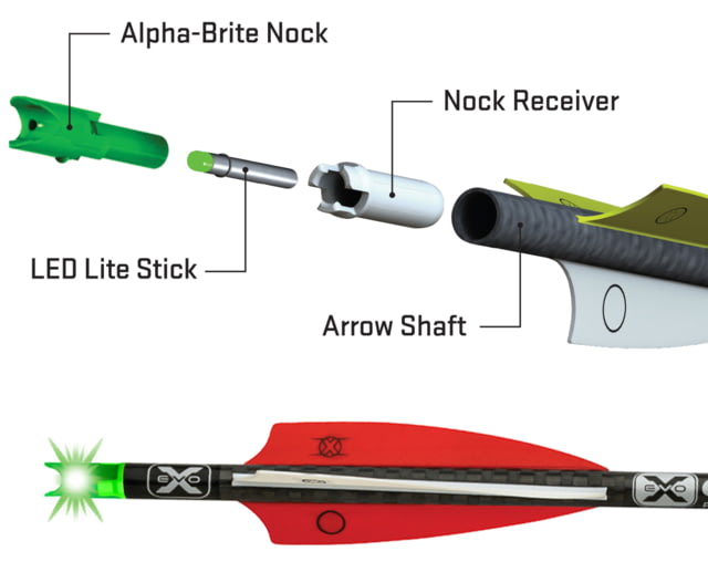 TenPoint Crossbow Technologies Alpha-Brite Red Lighted Nocks 3 Pack
