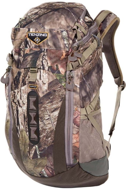 Tenzing Rambler Day Tricot Pack w/Airflow 2000in of Storage Shoulder Straps Removable Waist Belt 4 Compression Straps Zipper Mossy Oak Break-Up - Tenzing