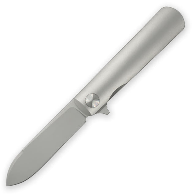Terrain 365 Otter Framelock Ti Folding Knife 4in Closed 3in Terravantium Dendritic Cobalt Spear Point Blade Satin Titanium Handle Nylon Sheath - Terrain 365