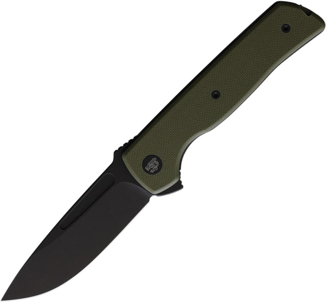 Terzuola Knives ATCF Lite Folding Knife by Bob Terzuola 3.75in Closed 2.88in Black Finish Nitro V Steel Blade OD Green G10 Handle ATCF LITE GREEN/BLK - Terzuola Knives