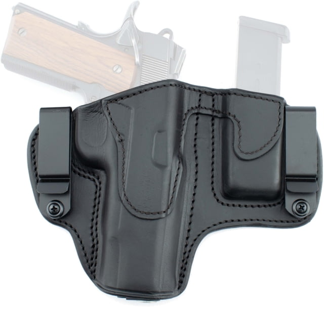 Texas 1836 Crusader - 2 In 1 Dual Clip Open Top Holster w/ Magazine Carrier RH Smith & Wesson M&P 9 Shield Smith & Wesson M&P 40 Shield Glock 43 w/ No - Texas 1836