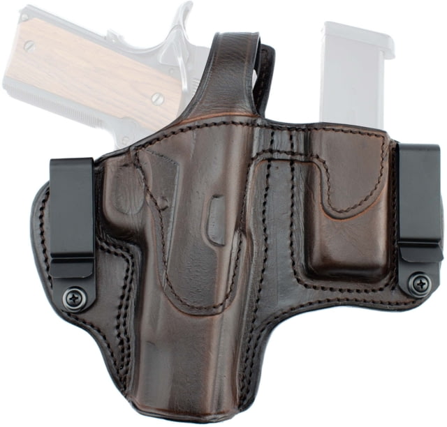 Texas 1836 Crusader - 2 In 1 Thumbreak Holster w/ Magazine Carrier Right Hand 1911 5in With No Attachment Brown - Texas 1836