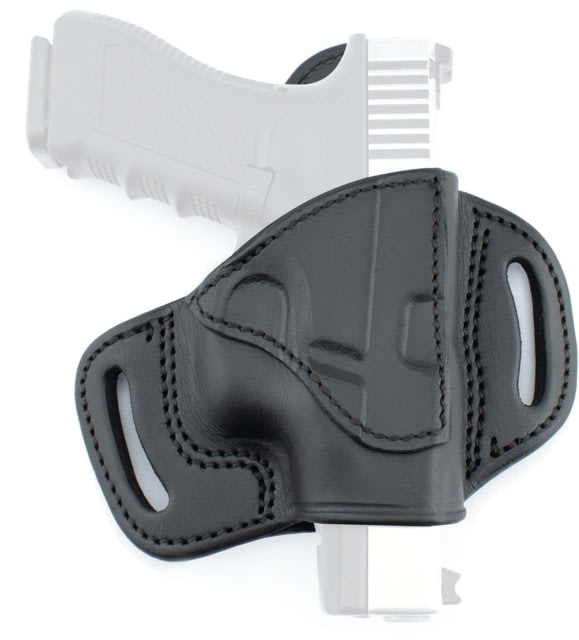 Texas 1836 Fort - Quick Draw OWB Holster Right Hand Most Glock Full Size 9mm/.40 and Similar Frame Black - Texas 1836