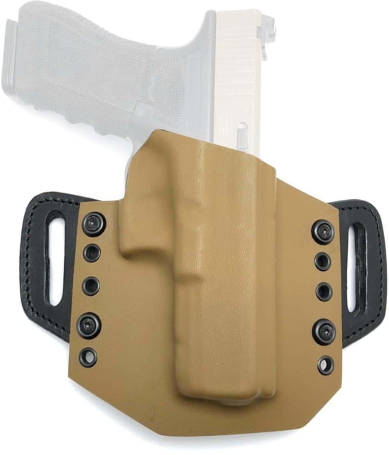 Texas 1836 KYDEX Oathkeeper Gen II - Open Top OWB Kydex Holster Right Hand SIG Sauer P320 Full Size With Streamlight TLR-1 Attachment Coyote Brown - Texas 1836 Kydex