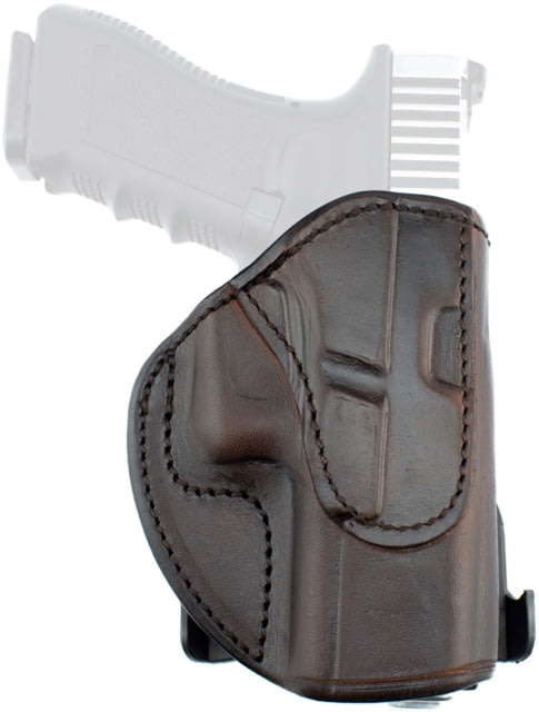 Texas 1836 PD3 - Rotating Open Top OWB Paddle Holster Left Hand Smith & Wesson J-Frame / M&P Bodyguard 38 Revolvers Ruger LCR With No Attachment Brown