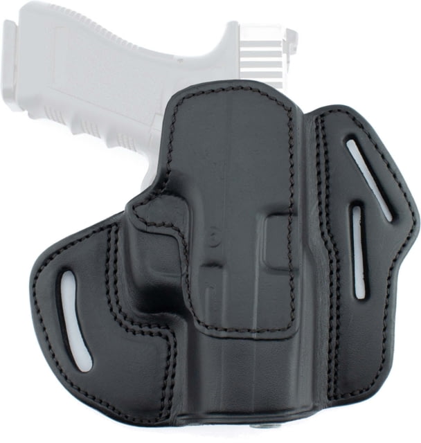 Texas 1836 Three Slots - Open Top OWB Holster Right Hand SIG Sauer P320 Springfield Armory XD-M 4.5in With No Attachment Black