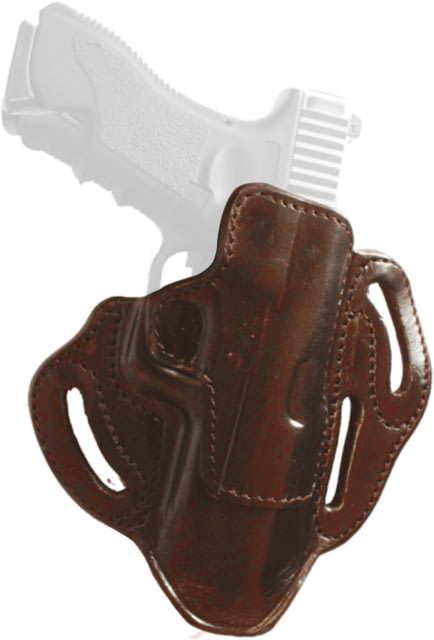 Texas 1836 Three Slots - Open Top OWB Holster Right Hand 1911 5in With No Attachment Brown